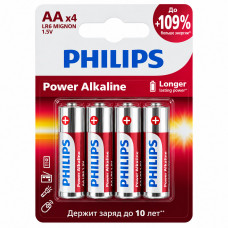 Батарейка PHILIPS LR06 BL- 4 (4/48/144)