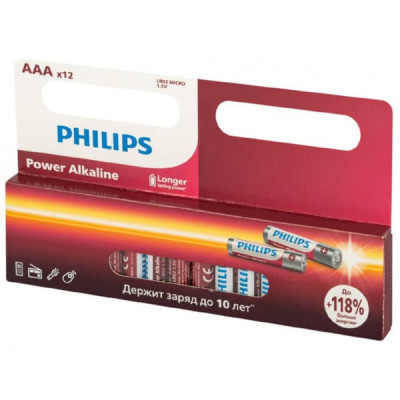 Батарейка PHILIPS LR03 BL-12