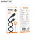 Кабель USB-C Lightning Borofone BX113 1м, PD27W, силикон, Black