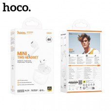 АКЦИЯ!!! Гарнитура вкладыши Bluetooth Hoco EW201 Frost White. Продается КРАТНО 3шт!!! Ёмкость аккумулятора: зарядный чехол 320mAh, гарнитура 30mAh. Время работы: 4 ч. Размер: 49х47х25мм. Общий вес: 43.7г. Поддержка переключения ведущий- ведомый, переключе