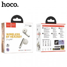 Гарнитура вкладыши Bluetooth Hoco EQ7 Milky White. Емкость аккумулятора: чехол для зарядки 300 мАч; Наушники 40 мАч. Время использования: 7 часов. Размер: 50х49,2х27 мм; Общий вес: 36,3 г. Чехол для зарядки оснащен светодиодным цифровым дисплеем. Поддержи