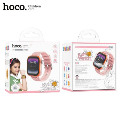 Часы Smart Watch HOCO Y101 4G Pink. Емкость аккумулятора: 680 мАч; Время автономной работы 1-2 дня. Основной экран: 1,83-дюймовый большой экран высокой четкости высокой четкости с полным ламинированием, разрешение: 240 х 284. Оперативная память: 1 ГБ + 16