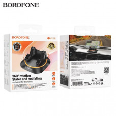 Держатель мобильного телефона BOROFONE BH116 Black. Для телефонов 4,5-7 дюймов. Материал: ABS+ силикон. Размер: 87x 92 x 48мм; Вес: 70г. Применение:панель приборов.