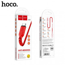 АКЦИЯ!!! Кабель Type-C HOCO X59 Victory 1м, 3A, шнуровая оплетка, Red. Продается КРАТНО 20шт!!!