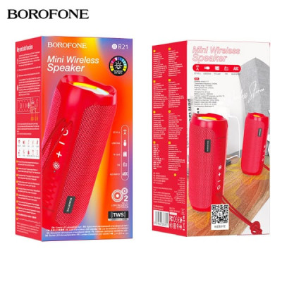 АКЦИЯ!!! Портативная колонка Borofone BR21 Red. Продается КРАТНО 3шт!!!
BT v5.1. Чип: JL AC6965E. Емкость батареи: 1200mAh. Время зарядки около 2 часов. Время использования: 3 часа. Динамик: 45ммx2. Мощность: 5Wx2. Размеры: 161.5x68.4x68.4мм Поддержка FM,