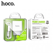 СЗУ-USB-C (Type-C)-Lightning HOCO C76A Pro 1м, PD30W, 3А, White АКЦИЯ!!! Кратно 10 шт!