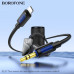 Аудио переходник Lightning(AM)-Jack3,5(AM) BOROFONE BL20 1м, силикон, Black