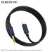 Аудио переходник Lightning(AM)-Jack3,5(AM) BOROFONE BL20 1м, силикон, Black