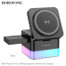 Беспроводное зарядное устройство 3 в 1 BOROFONE BQ34 Black (Смартфон, часы, подс)