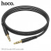 Кабель Аудио 3,5 Jack-3,5 Jack HOCO UPA24 1м, нейлон, Black