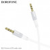 Кабель Аудио 3,5 Jack-3,5 Jack BOROFONE BL19 1м, White