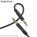 АКЦИЯ!!! Кабель Аудио 3,5 Jack-3,5 Jack BOROFONE BL16 1м, ПВХ, Black. Продается КРАТНО 20шт!!!