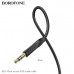 АКЦИЯ!!! Кабель Аудио 3,5 Jack-3,5 Jack BOROFONE BL16 1м, ПВХ, Black. Продается КРАТНО 20шт!!!