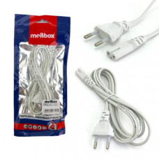 Кабель питания для приборов-восьмерка 3м Meltbox F1155, 2pin, White