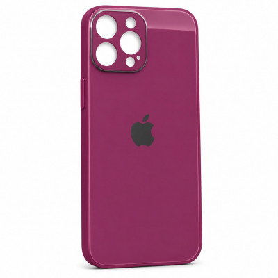 Чехол стеклянный iP 15 Pro Glass Crimson