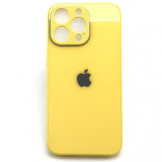 Чехол стеклянный iP 15 Pro Max Glass Yellow