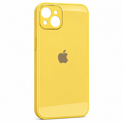 Чехол стеклянный iP 15 Glass Yellow