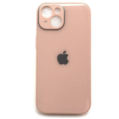 Чехол стеклянный iP 15 Glass Light Peach
