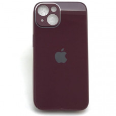 Чехол стеклянный iP 14 Glass, цвет Bordo