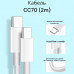 Кабель USB-C/USB-C CC70 2м, 3.0A, 80W, TPE, White