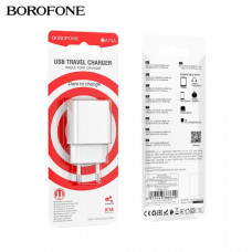 АКЦИЯ!!! СЗУ-USB BOROFONE BA74A 2.1A, White. Продается КРАТНО 20шт!!!