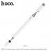 Стилус-ручка HOCO GM111 White
Материал: алюминиевый сплав + силиконовый диск + серебряный кабель.
Процесс: окрашивание + оксидация.
 Наконечник: силиконовый диск (для всех экранов) + шариковый наконечник (обычная замена) + наконечник из силиконовой нано-с