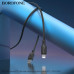 Кабель USB-C Lightning Borofone BX113 3м, PD27W, силикон, Black