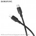Кабель USB-C Lightning Borofone BX113 3м, PD27W, силикон, Black