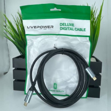 Кабель Type-C - Type-C LIVE-POWER H290 100W 4K 10Gbps 2м
Обеспечивает быструю и стабильную передачу данных, питания и аудиосигнала