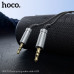 Кабель Аудио 3,5 Jack-3,5 Jack HOCO UPA31 3м, Black, пружинка
