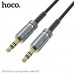 Кабель Аудио 3,5 Jack-3,5 Jack HOCO UPA31 3м, Black, пружинка