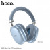 Гарнитура беспроводная полноразмерная Bluetooth HOCO W35 Max Sky Blue Динамик: 40мм. Заряжается около 2 часов. Время разговора/музыки: 90 часов; в режиме ожидания 200 часов Режим AUX (гнездо 3.5мм), карт памяти TF до 32Гб. Гнездо зарядки Type-C.