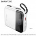 Внешний аккумулятор 20000 mAh Borofone BJ64A White 22.5W+PD20W Емкость: 20000 мАч, 77 Втч номинальная емкость: 11000 мАч

 Вход: тип C: 18 Вт; Мощность освещения: 18 Вт

 Кабель Lightning: 5 В/2А; общая мощность: 5В/2А. Экран: светодиодный цифровой экран
