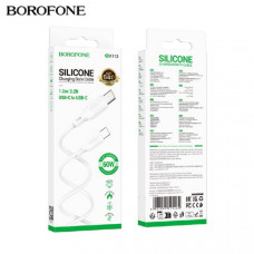 Кабель USB-C/USB-C BOROFONE BX113 1м, QC 3.0A, 60W, силикон, White