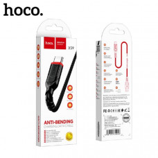 АКЦИЯ!!! Кабель Type-C HOCO X59 1м, 3A, шнуровая оплетка, Black. Продается упаковкой (в упаковке 20шт).