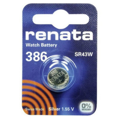 Батарейка RENATA R 386 SR43 W  (10/100)