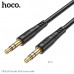 АКЦИЯ!!! Кабель Аудио 3,5 Jack-3,5 Jack HOCO UPA24 1м, нейлон, Black. Продается КРАТНО 20шт!!!