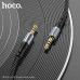 АКЦИЯ!!! Кабель Аудио 3,5 Jack-3,5 Jack HOCO UPA26 1м, нейлон, Black. Продается КРАТНО 20шт!!!
