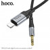 АКЦИЯ!!! Аудио переходник Lightning(AM)-Jack3,5(AM) HOCO UPA26 1м, Black. Продается КРАТНО 10шт!!!