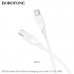 АКЦИЯ!!! Кабель USB-C/USB-C BOROFONE BX113 1м, QC 3.0A, 60W, силикон, White. Продается КРАТНО 30 шт!