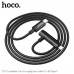 АКЦИЯ!!! Кабель USB-C+Lightning/USB-C HOCO U135 1м, iP-27W, USB-C-60W 3.0A, шнуровая оплетка, Black. Продается КРАТНО 3шт!!!