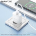 АКЦИЯ!!! СЗУ-USB-C (Type-C)-Type-C BOROFONE BA82A 1м, 3A PD25W, White. Продается КРАТНО 3шт!!!