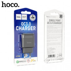 АКЦИЯ!!! СЗУ-USB HOCO C72Q 18W, QC3.0A, Black. Продается КРАТНО 5шт!!!