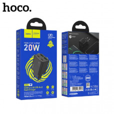 АКЦИЯ!!! СЗУ-2USB-2USB-C HOCO N55 QC3.0 PD20W, Black. Продается КРАТНО 3шт!!!