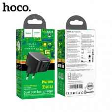 АКЦИЯ!!! СЗУ-USB-USB-C HOCO CS32A 3A.0 PD20W+QC3.0, Black. Продается КРАТНО 3шт!!!