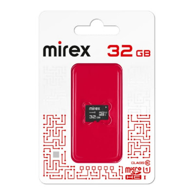 Карта памяти microSDHC Mirex 32Gb Class10 UHS-I без адаптера