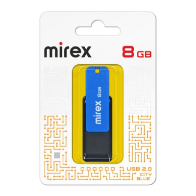 USB флеш-диск 8Gb MIREX City Bue (ecopack)