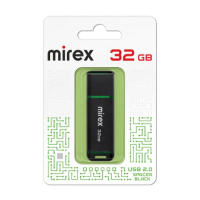 USB флеш-диск 32Gb MIREX Spacer Black 2.0 (ecopack)