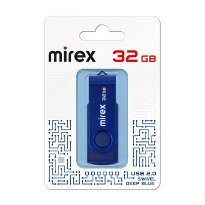USB флеш-диск 32Gb MIREX Swivel Deep Blue (ecopack)