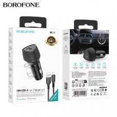 АЗУ-USB MicroUSB BOROFONE BZ31 1м, QC3.0, 18W, Black с индикатором питания